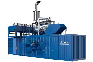 Газопоршневая электростанция 1 МВт TSS GE-Bd-1000LS CHP CG на двигателе BAU