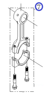 Шатун Diesel 178FE/Connecting Rod Assy 178FE, TSS PDST80E, E-04/№7 (20008-00081-00) Шатун Diesel 178FE/Connecting Rod Assy 178FE, TSS PDST80E, E-04/№7 (20008-00081-00)