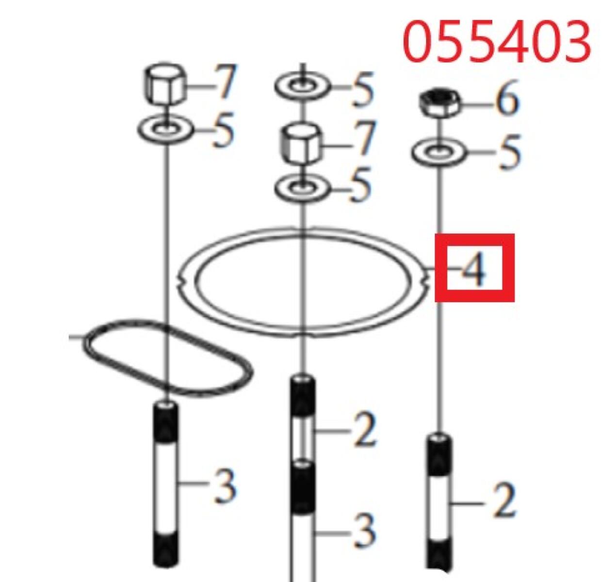 Прокладка головки блока цилиндра SDG 6500(..),CP192FE Cm / Cylinder head gasket (33048-00638-00) Прокладка головки блока цилиндра SDG 6500(..),CP192FE Cm / Cylinder head gasket (33048-00638-00)