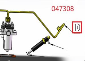 Трубка топливная высокого давления №1 SDG 11000(..),CD2V88F / High pressure tubing left (HD2V88.10.1) Трубка топливная высокого давления №1 SDG 11000(..),CD2V88F / High pressure tubing left (HD2V88.10.1)