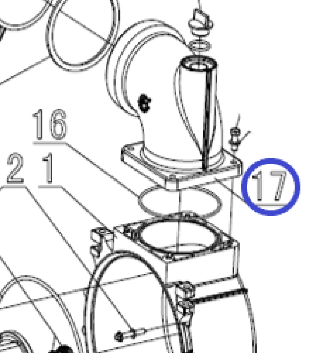 Фланец помпы выпускной TSS PGST80/Outlet seat PGST80, №17 (70010-04167-00) Фланец помпы выпускной TSS PGST80/Outlet seat PGST80, №17 (70010-04167-00)