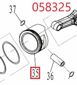 Поршень SGG 11000E3Ui,LT196FiE Lt / Piston (1.01.04.02.0043) Поршень SGG 11000E3Ui,LT196FiE Lt / Piston (1.01.04.02.0043)