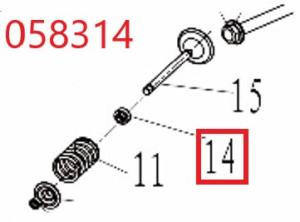Колпачок маслосъемный SGG 11000E3Ui,LT196FiE Lt / Valve oil seal (1.01.05.09.0005)