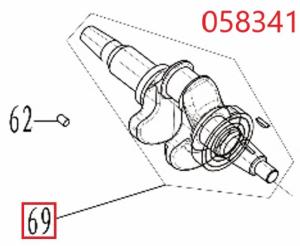 Вал коленчатый SGG 11000E3Ui,LT196FiE Lt / Crankshaft Assy (1.01.04.06.0227)