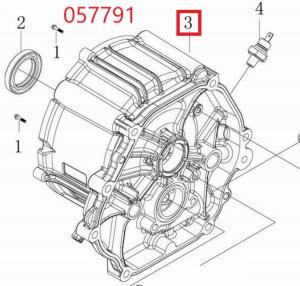 Крышка блока цилиндра SGG 9000(.L.),LC192FD Lc / Crankcase cover (110820244-0001)