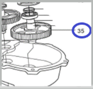 Шестерня вала рабочего TSS GW 40B/GW 40В BEARING BUSH, №35 (60000106)