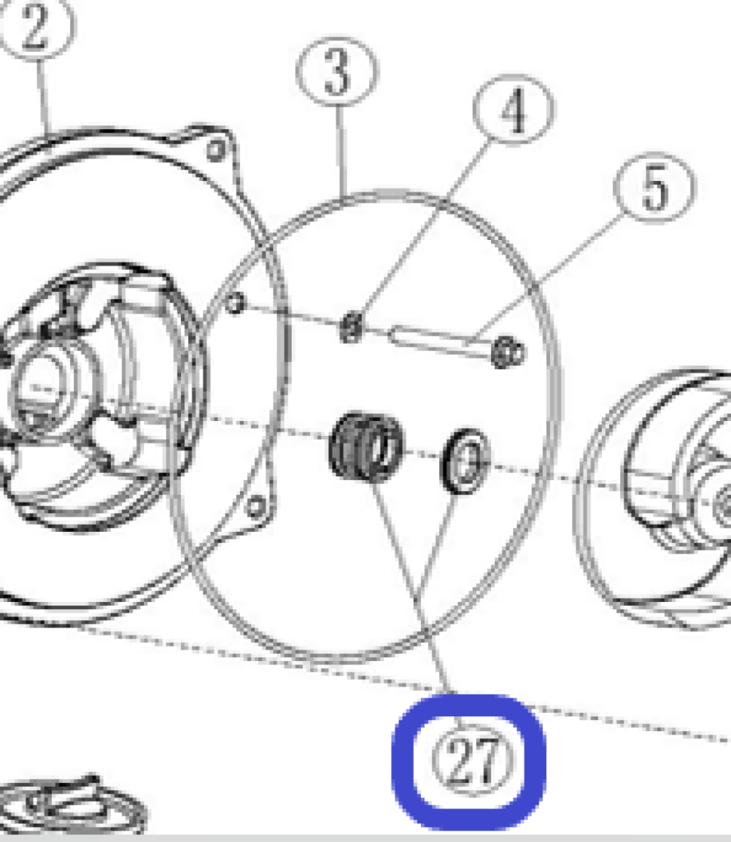 Уплотнитель механический TSS PGT100/Mechanical seal PGT100, №27 (70010-00602-00)
