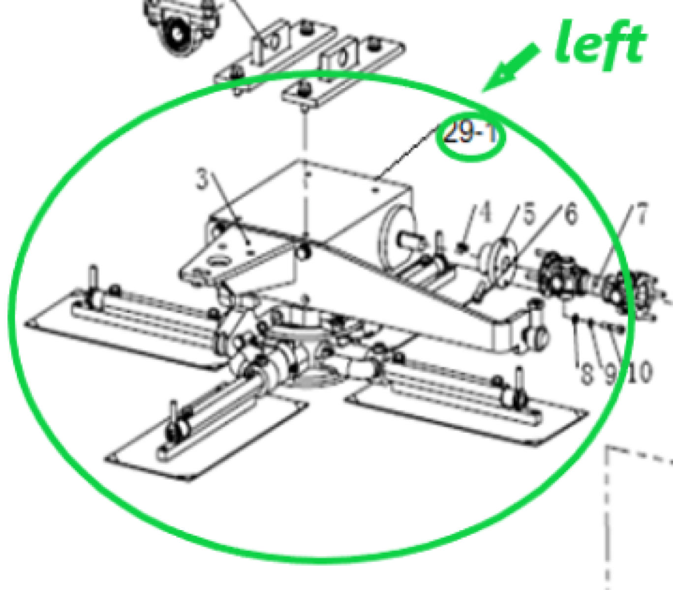 Редуктор левый TSS DRD 2000H/Gear box (left), №29-1 (CNMG36-D029-1) Редуктор левый TSS DRD 2000H/Gear box (left), №29-1 (CNMG36-D029-1)