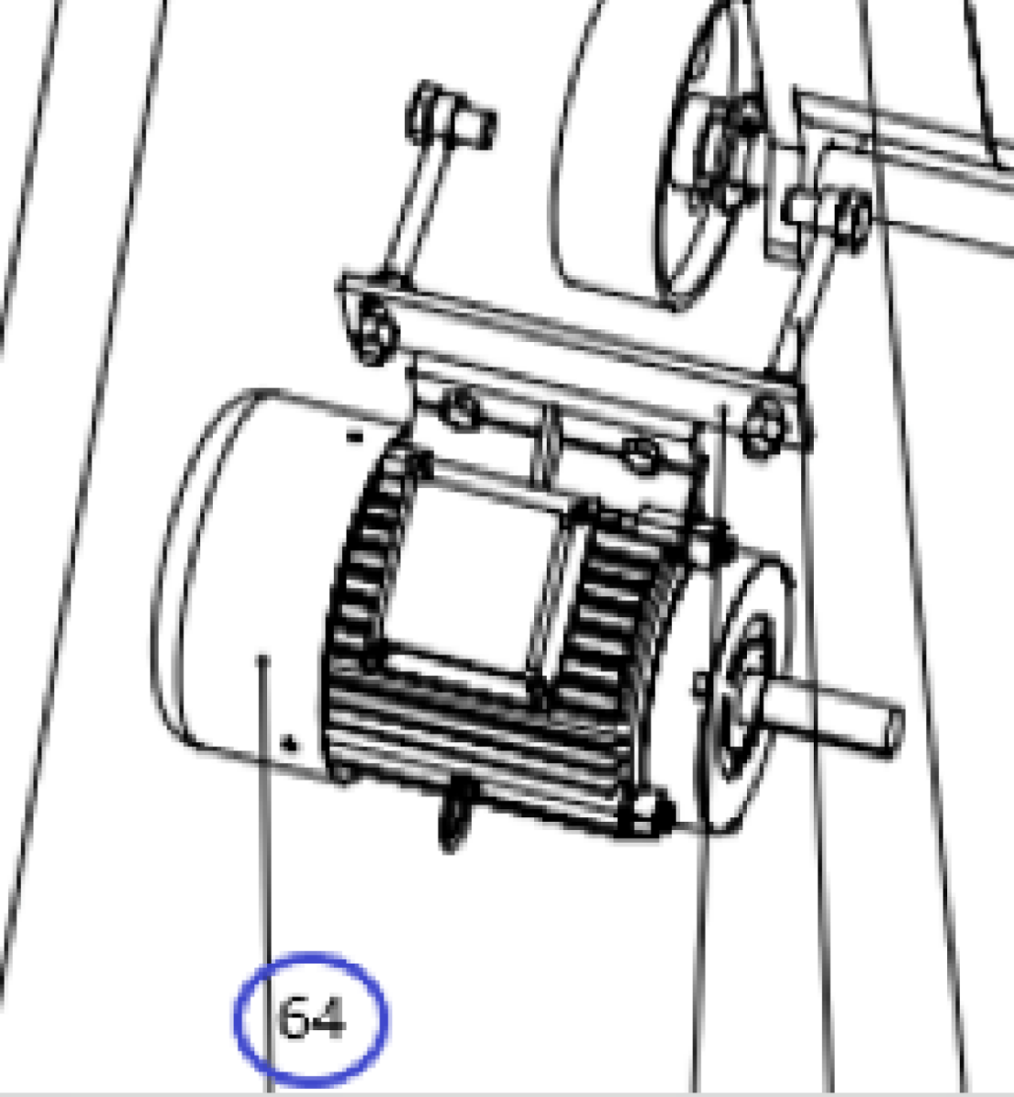 Электродвигатель (380/4кВт) TSS GQ 50N/Motor GQ 50N, №64 Электродвигатель (380/4кВт) TSS GQ 50N/Motor GQ 50N, №64
