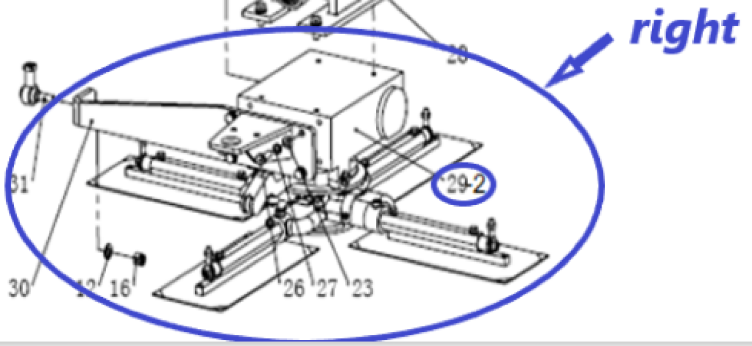 Редуктор правый TSS DRD 2000H/Gear box (right), №29-2 (CNMG36-D029-2) Редуктор правый TSS DRD 2000H/Gear box (right), №29-2 (CNMG36-D029-2)