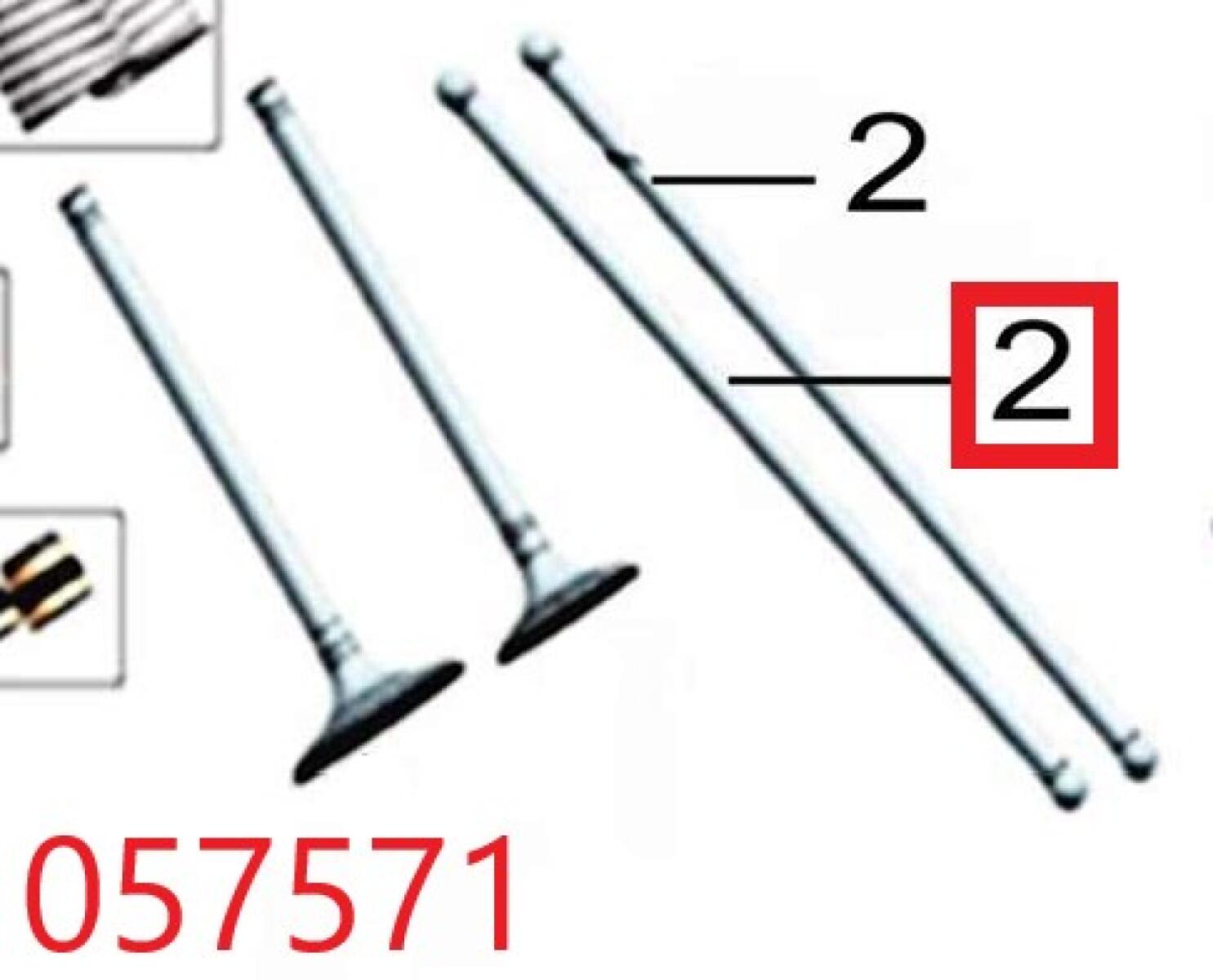 Штанга толкателя клапана SGG 17000(..)-18000(..),2V90F Lf / Push rod 2V90F (14210-A2910-0003) Штанга толкателя клапана SGG 17000(..)-18000(..),2V90F Lf / Push rod 2V90F (14210-A2910-0003)