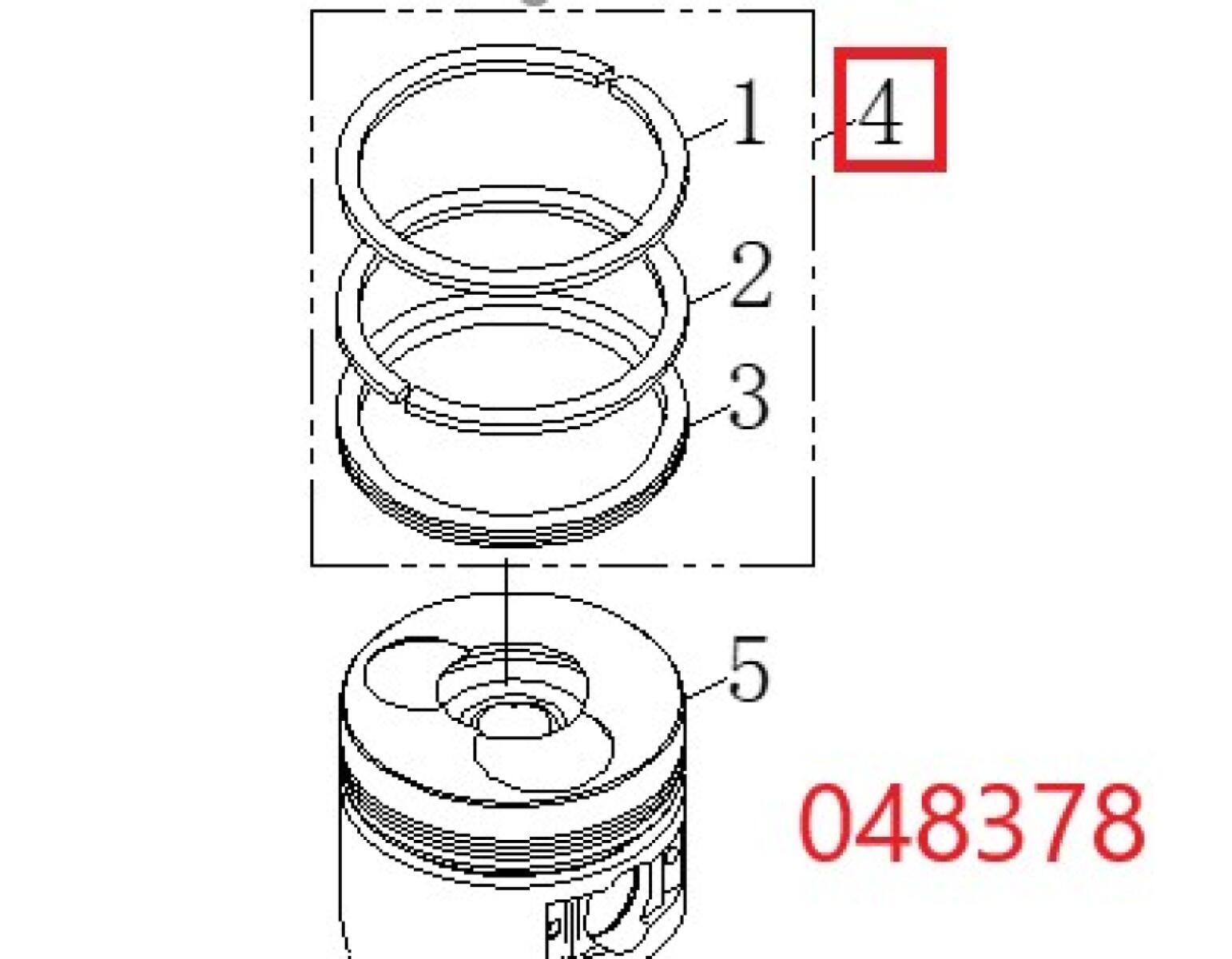 Кольца поршневые (комплект) Diesel 188FE/Piston Ring Assy, №4 (20084-00151-00) Кольца поршневые (комплект) Diesel 188FE/Piston Ring Assy, №4 (20084-00151-00)