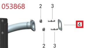 Прокладка глушителя SGG 17000(..)-18000(..),2V90F Lf / Exhaust pipe gasket (18215-A2910-0001)