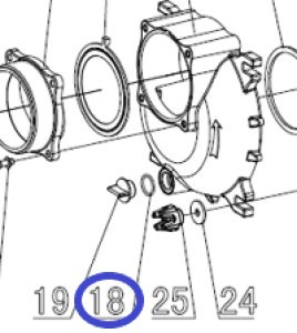 Кольцо уплотнительное пробки помпы TSS PGST80/O-ring seal PGST80, №18 (70010-03432-00) Кольцо уплотнительное пробки помпы TSS PGST80/O-ring seal PGST80, №18 (70010-03432-00)