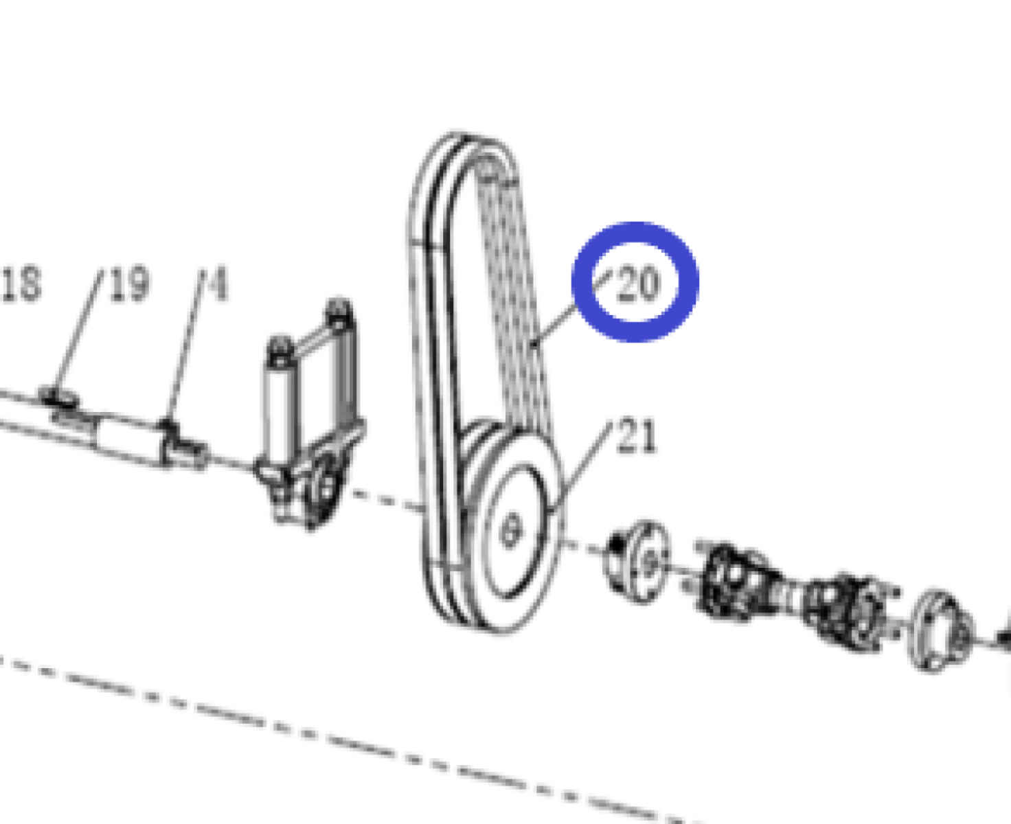 Ремень приводной зубчатый (V15×900Li) для TSS DRD2000/Belt B42 (V15×900Li), №20 (CNMG36-D020) Ремень приводной зубчатый (V15×900Li) для TSS DRD2000/Belt B42 (V15×900Li), №20 (CNMG36-D020)