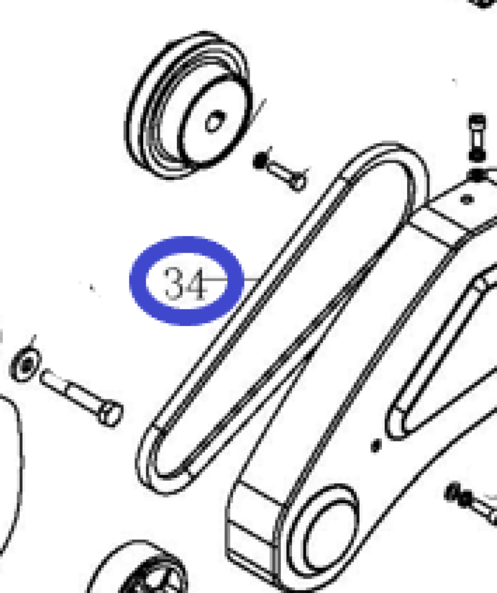 Ремень приводной зубчатый (13х762Li) для TSS-WP60L/Belt, №34 (CNP10034) Ремень приводной зубчатый (13х762Li) для TSS-WP60L/Belt, №34 (CNP10034)