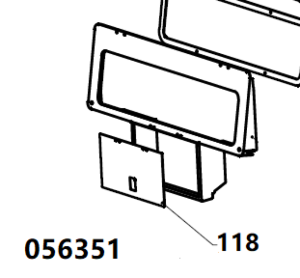 Дверь панели силовых розеток DUAL DWG-500 / Position 118 - Power outlet panel door (33013-01191-00)
