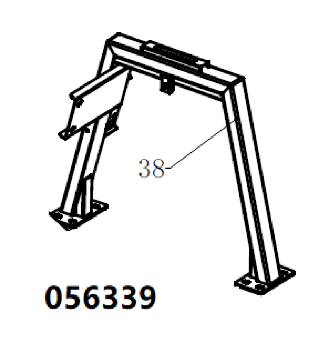 Кронштейн силовой TSS DUAL DWG-500 / Position 38 - The suspension loop stents (20014-00172-00)