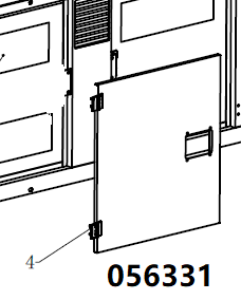 Петля дверная TSS DUAL DWG-500 / Position 4 - Hinge (70002-02613-00)