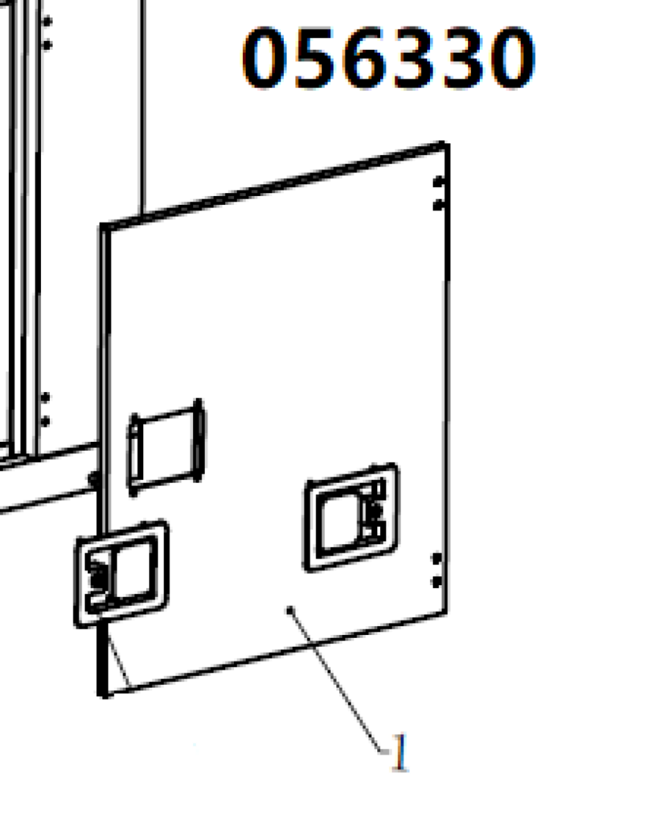 Дверь боковая TSS DUAL DWG-500 / Position 1 - Side door (33014-02538-00)
