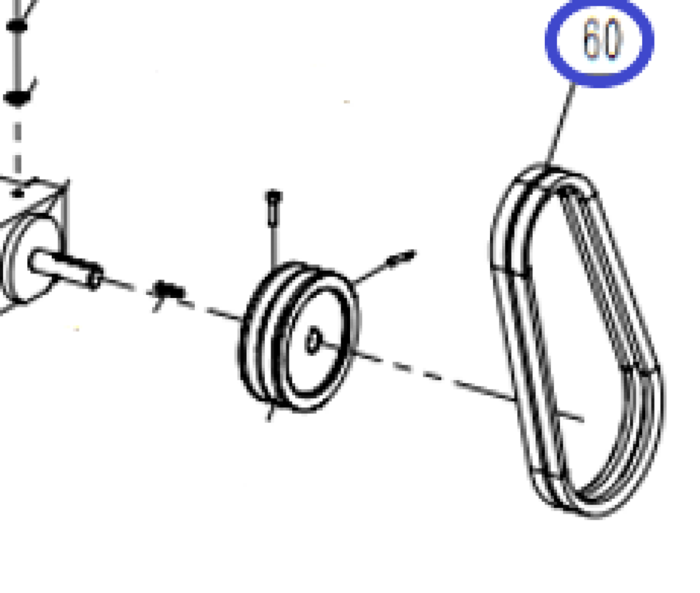 Ремень приводной зубчатый (V15×840Li) для TSS DRD1600L/Belt, №60 (CNMG30060/3140000381) Ремень приводной зубчатый (V15×840Li) для TSS DRD1600L/Belt, №60 (CNMG30060/3140000381)