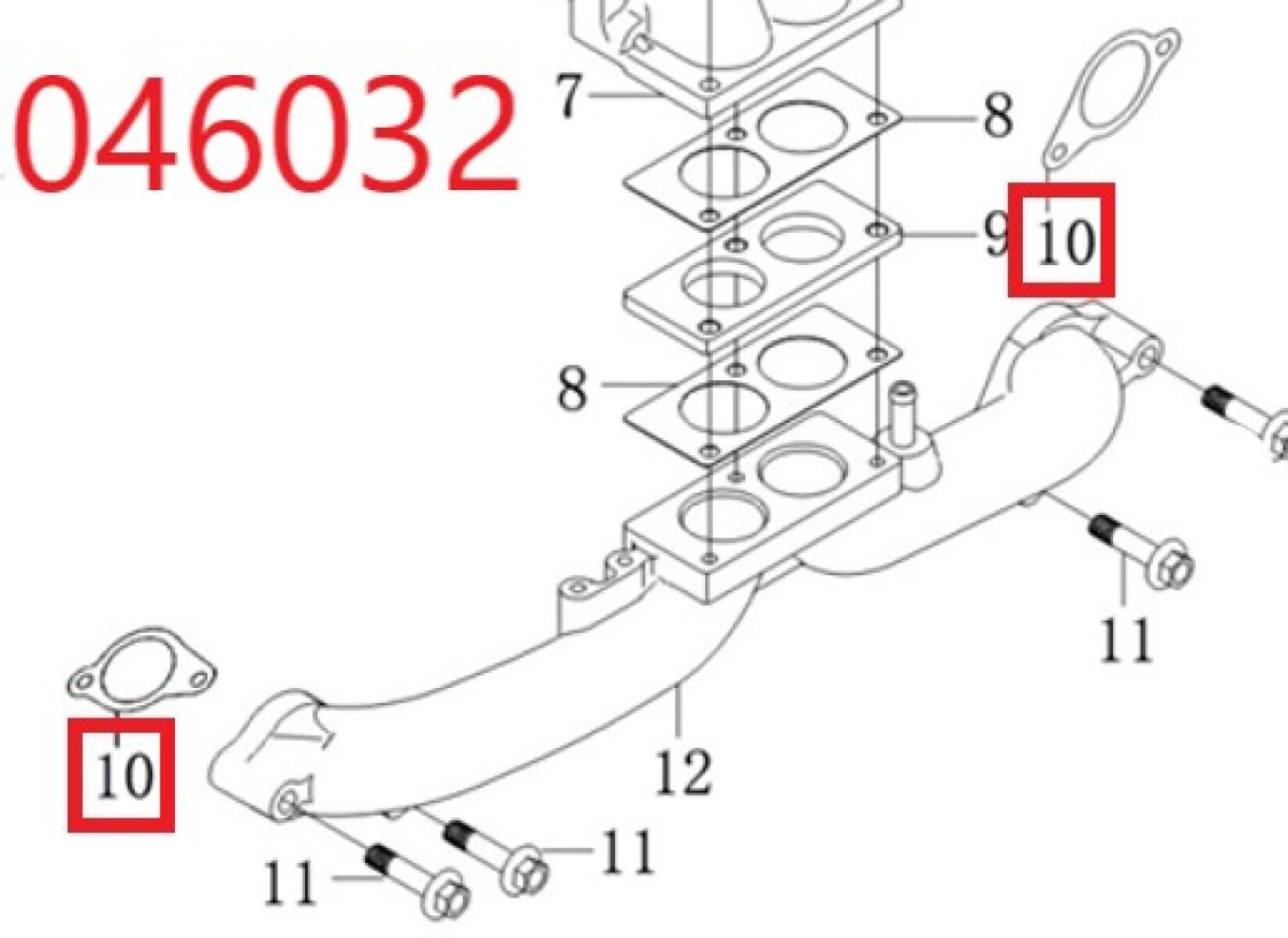 Прокладка впускного коллектора SGG 16000(.L.)-18000(.L.),LC2V90FD Lc / Gasket Intake pipe (170430189-0001) Прокладка впускного коллектора SGG 16000(.L.)-18000(.L.),LC2V90FD Lc / Gasket Intake pipe (170430189-0001)