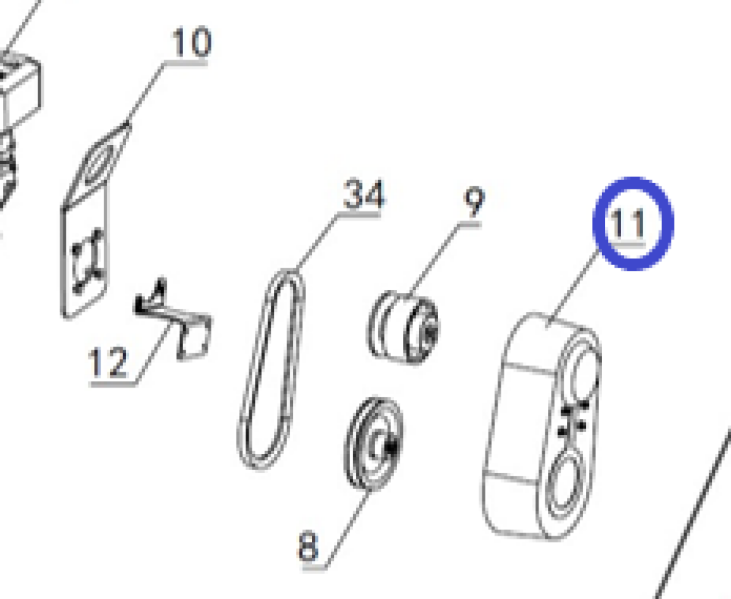 Кожух ремня TSS DMD/DMR1000H,L/Belt cover TSS DMD/DMR1000, №11 (PT3611) Кожух ремня TSS DMD/DMR1000H,L/Belt cover TSS DMD/DMR1000, №11 (PT3611)