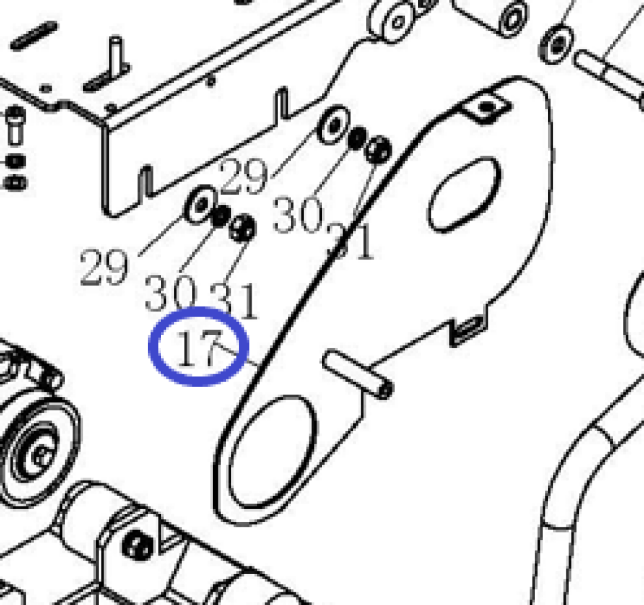 Крепление кожуха ремня TSS-WP60L/Dust-proof plate TSS-WP60L, №17 (CNP10017) Крепление кожуха ремня TSS-WP60L/Dust-proof plate TSS-WP60L, №17 (CNP10017)