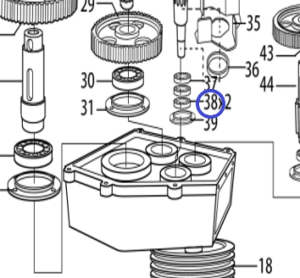 Сальник (35х62х10) вала ведущего TSS GW 42A/OIL SEAL 35*62*10mm, №38 (50007040)