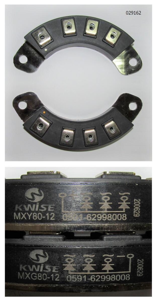 Мост диодный 80А (комплект из 2 секторов) / Rectifier .MXY80-12/MXG80-12 Мост диодный 80А (комплект из 2 секторов) / Rectifier .MXY80-12/MXG80-12