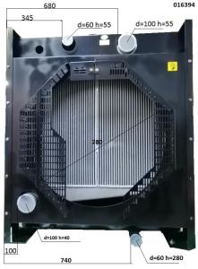 Радиатор охлаждения Baudouin 6М16/Radiator (1001053397)