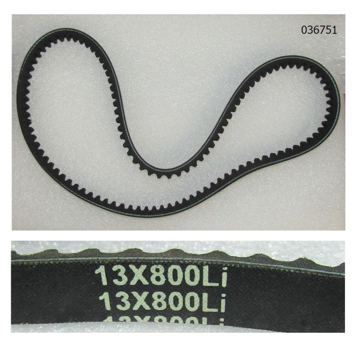 Ремень приводной зубчатый (13х800Li) для TSS-VP120TH/L/V-Belt, (C150T-57)