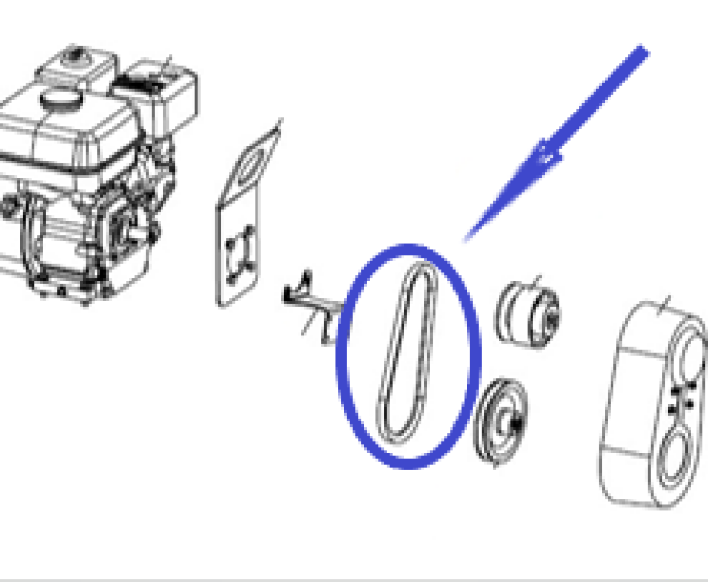 Ремень приводной гладкий (A-23, Li585/Ld615) для TSS DMD/DMR600L/V-Belt EXTRA